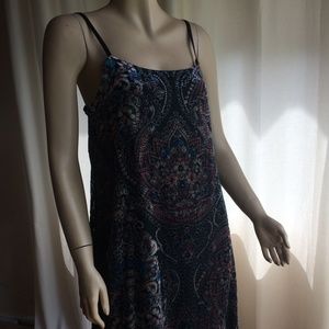 Black Velvet Print Dress